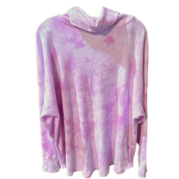 Calvin Klein Performance Womens Plus Casual Tie-Dye Turtleneck Top - Picture 2 of 14